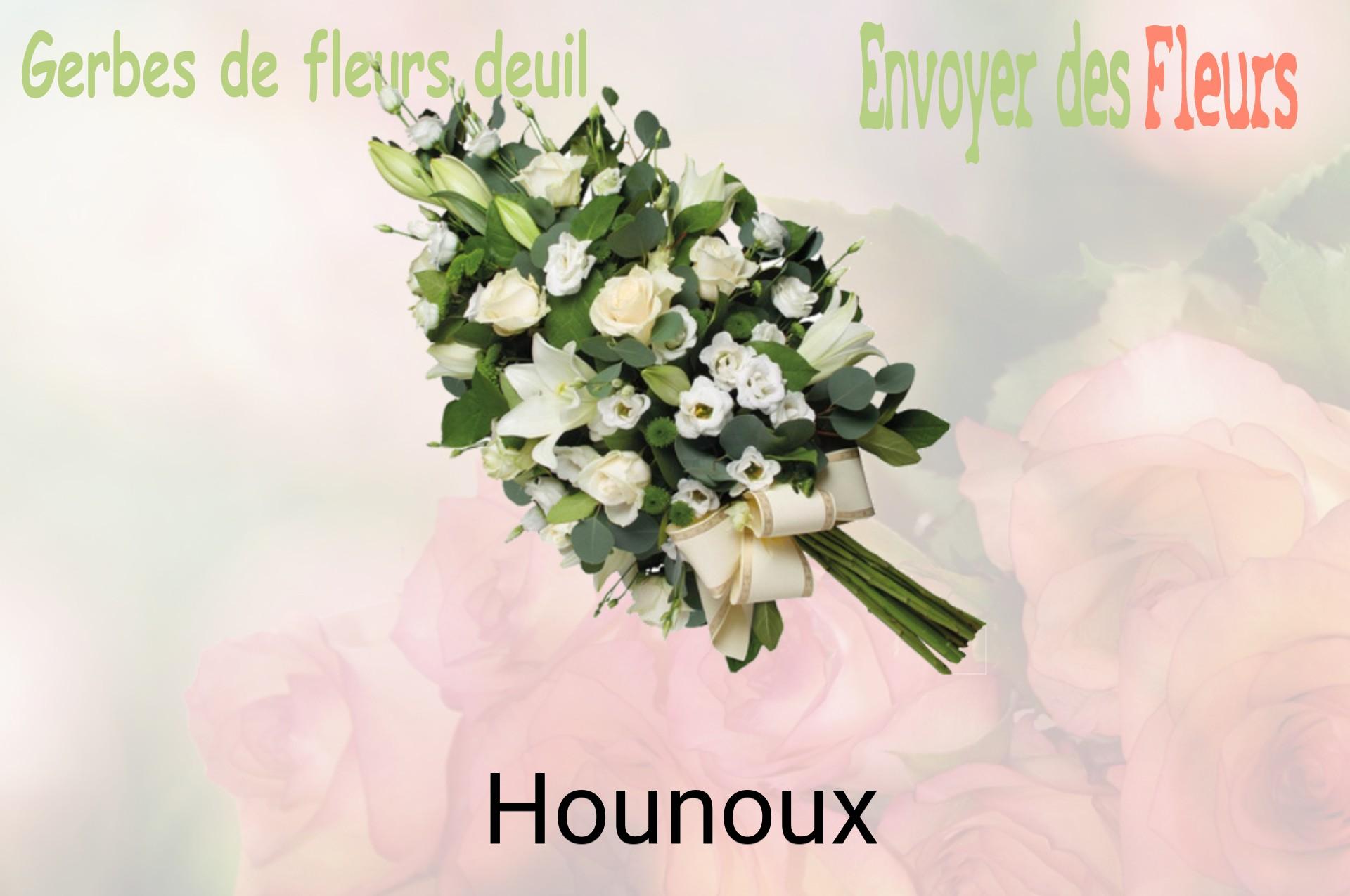 Gerbe de fleurs de deuil livrée à Hounoux